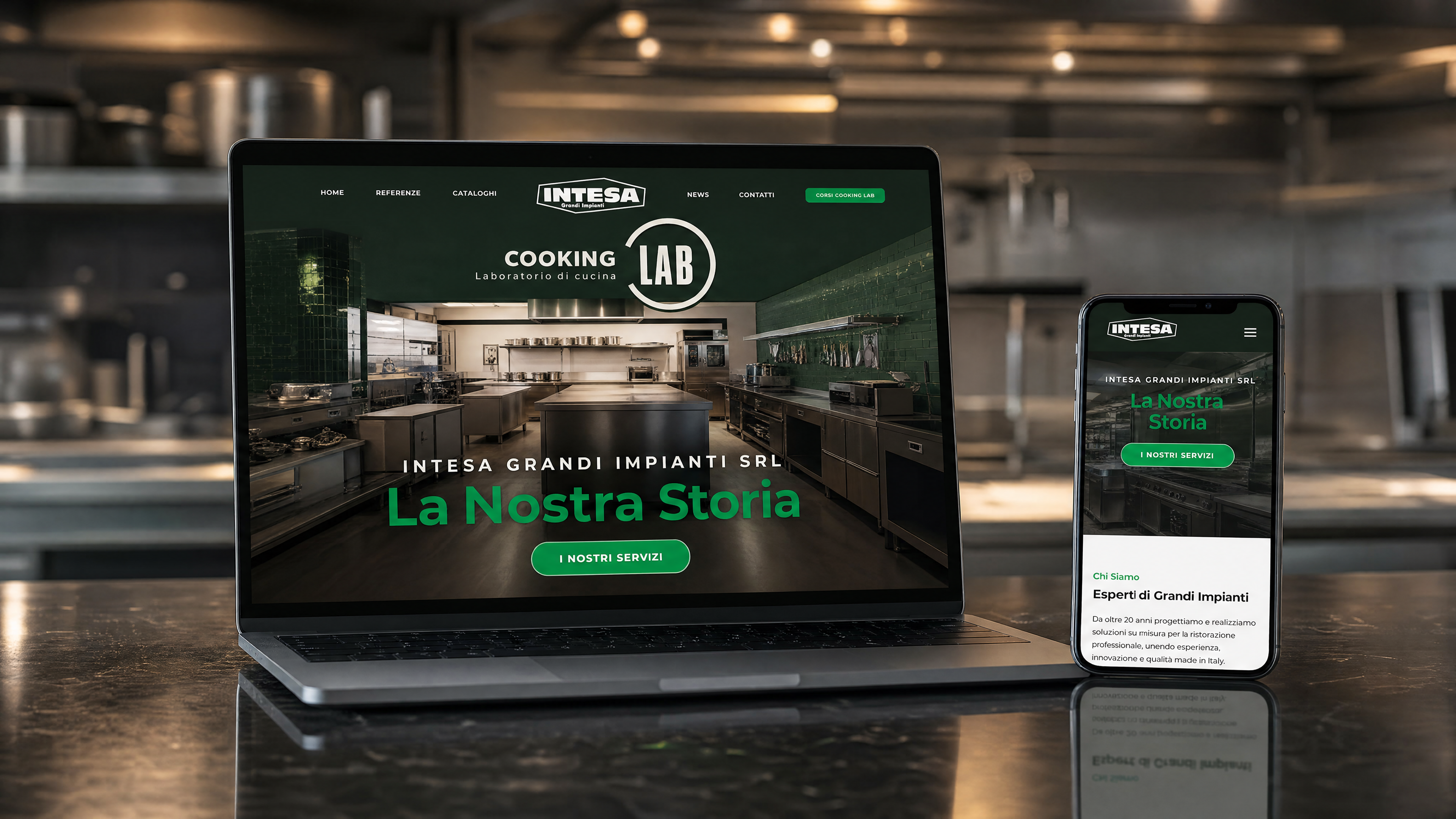 Intesa Grandi Impianti su laptop e mobile