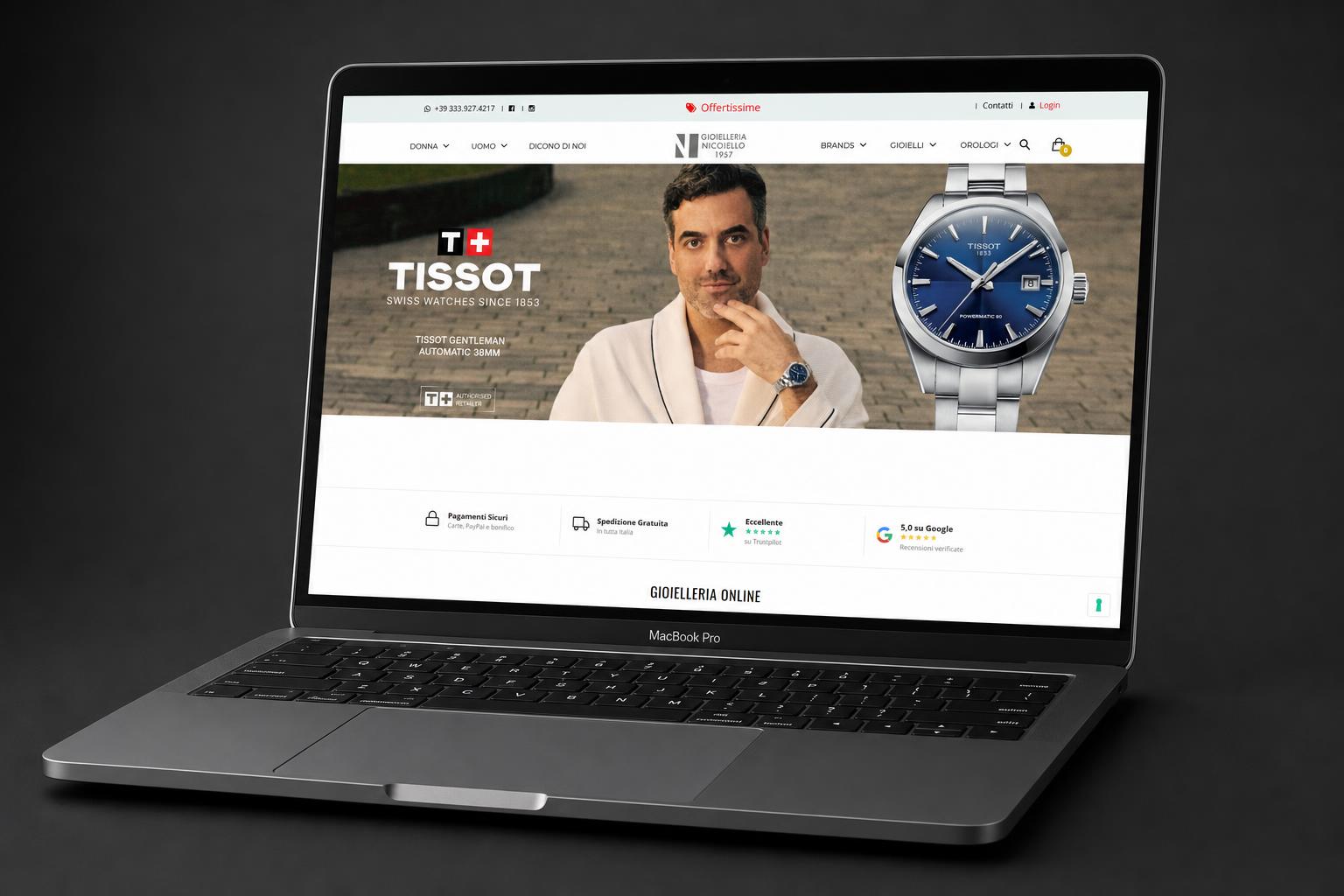 Homepage gioiellerianicolello.store — desktop