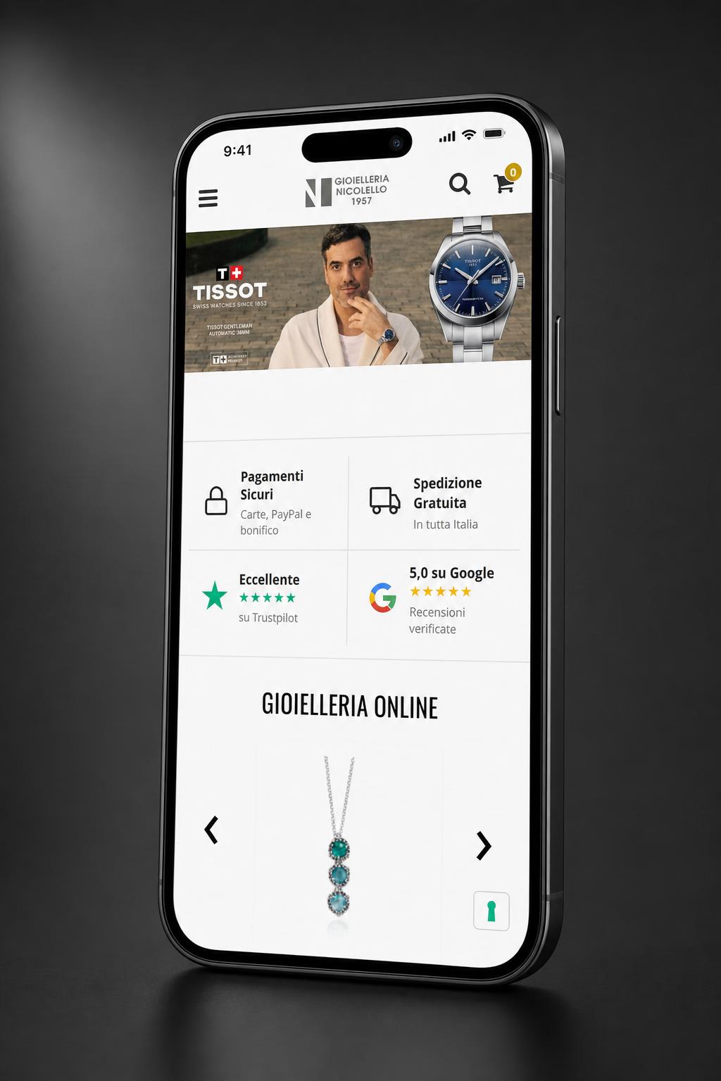 Homepage mobile — gioiellerianicolello.store