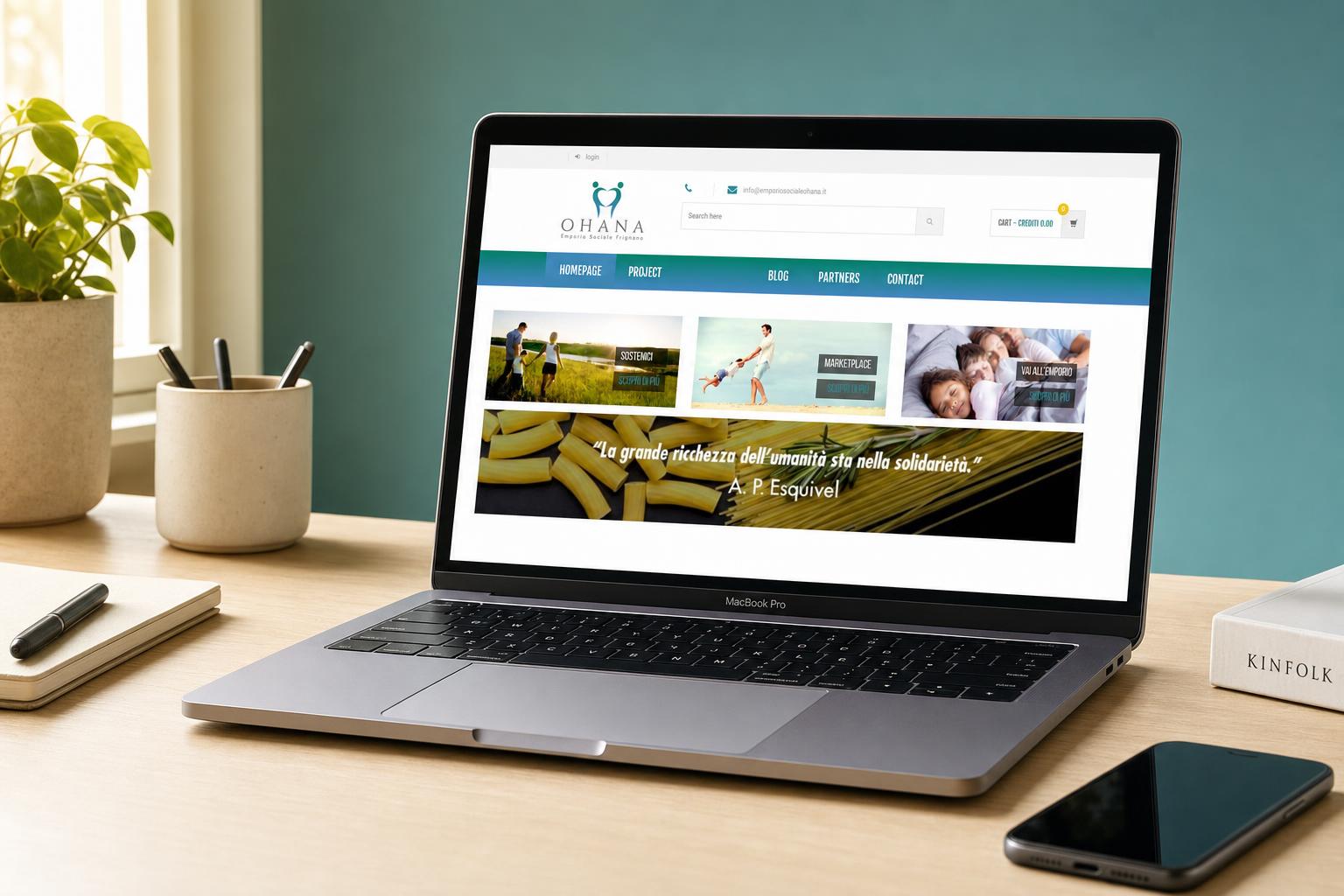 Homepage emporiosocialeohana.it — desktop