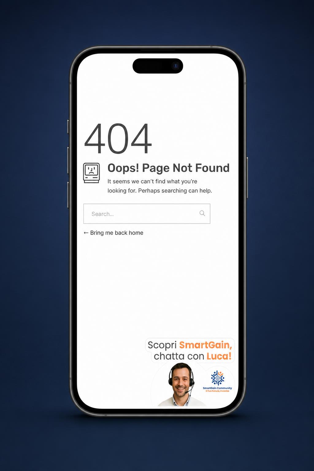 Smart Gain Community — interfaccia servizi su iPhone 15 Pro